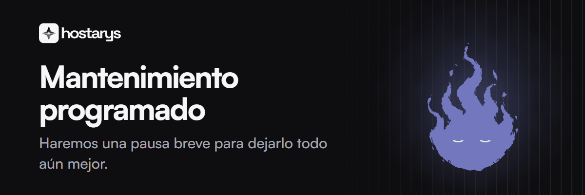 Mantenimiento programado (oscuro)