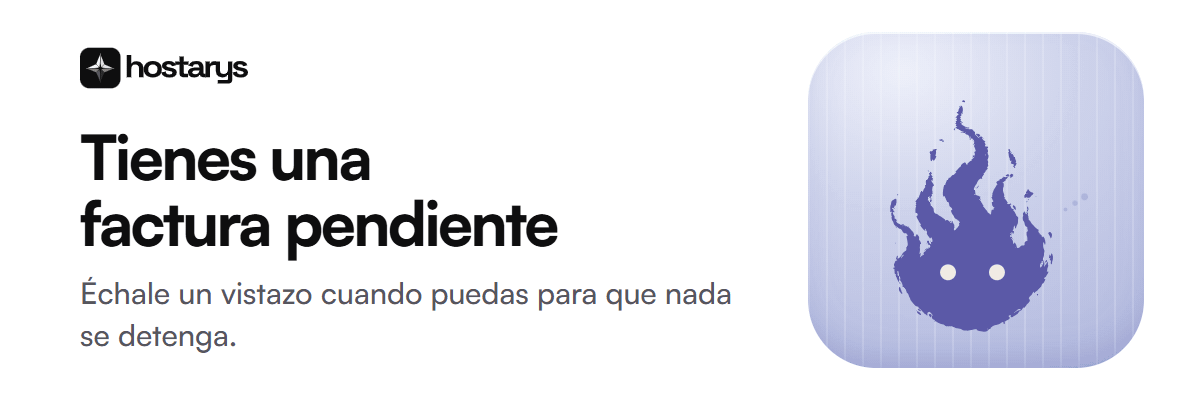 Tienes una factura pendiente (blanco)