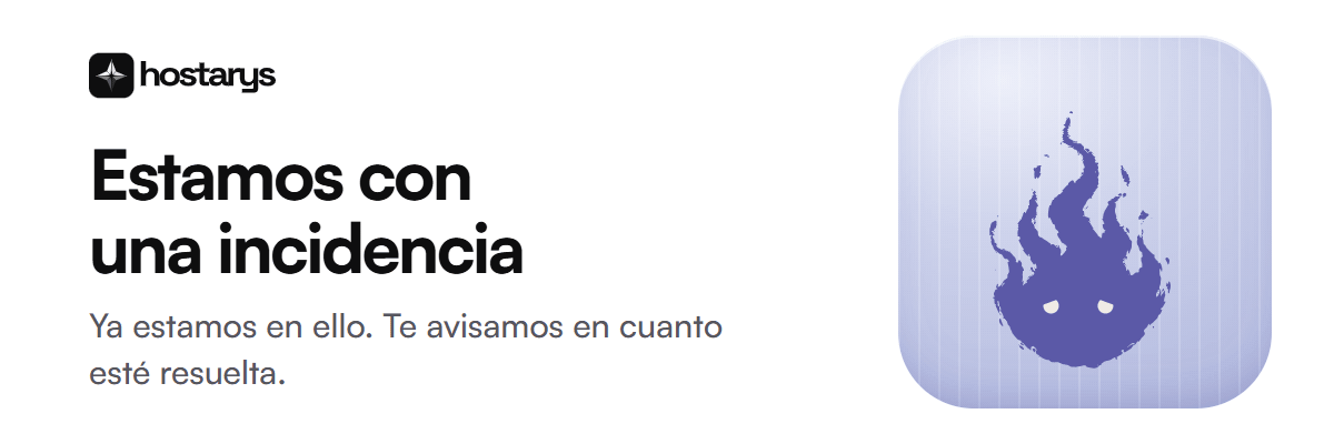 Estamos con una incidencia (blanco)