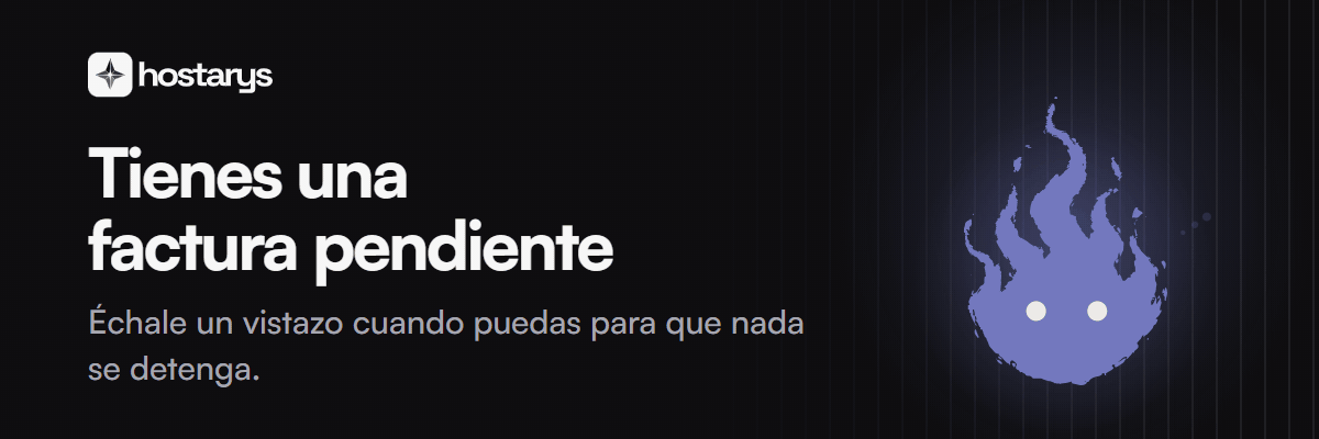 Tienes una factura pendiente (oscuro)
