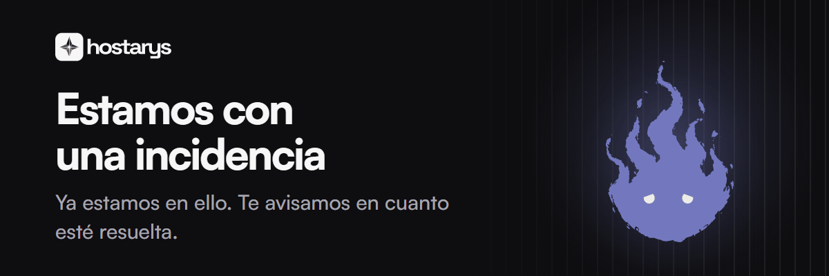 Estamos con una incidencia (oscuro)